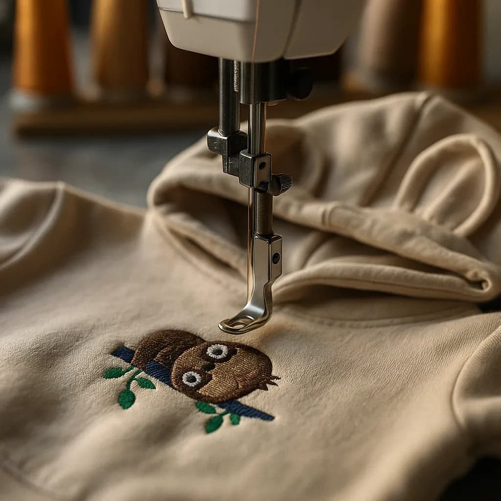 Haftowanie wzoru na bluzie
