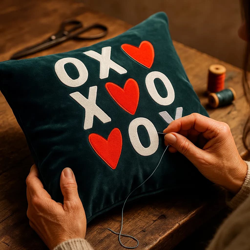 Staranne wykończenie poduszki